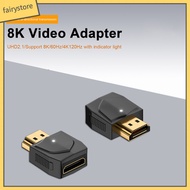 FS_Mini HDMI-compatible to HDMI-compatible Adapter 8k@60hz HD-compatible Output Portable No Delay Plug And Play Converter with Indicator Light for TV Laptop