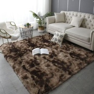 Cross-Border Vacuum Tie-Dye Silk Wool Carpet Bedroom Bedside Carpet Bedside Carpet Living Room Carpe