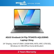 ASUS Vivobook 14 Flip TP3407S-AQL028WS Laptop - 14" OLED/U7-258V/32GB/1TB SSD/Intel Arc/Win11/MS Off