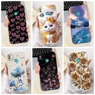 Tecno Pop 4 Case BC2c BC1s Silicone Cute Cat Fashion Butterfly Flowers Love Painted Cover Techno Pop