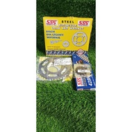 YAMAHA LC150 / Y150 / Y15ZR SSS HEAVY DUTY CHAIN & STEEL SPROCKET SET 428HK 14T X 40T 122L SSS