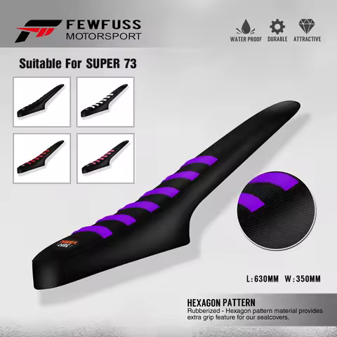 FEWFUSS For Super73 Z1 ZX & Z Z-Series Motorcycle Non-Slip Seat Cover Striped Grip Gripper Seat Sadd