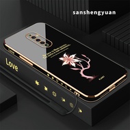 Casing oppo RENO 2F oppo reno 2 F reno2 reno Phone case SoftCase Right angle edge electroplated silica gel shockproof flower