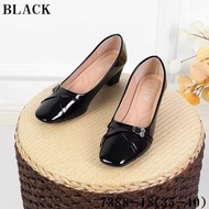 G7388-18 2 Inch Glossy Leather Black Shoes for Women Elegant Design Comfortable & Versatile