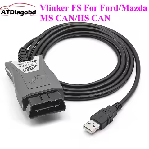 2022 Newest Vgate Vlinker FS ELM327 USB OBD2 Car Diagnostic Tool for Fo-rd FORScan OBD2 Automotive S