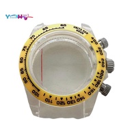 39MM Watch Case Sapphire Glass Case for Quartz VK63 Movement Cases Wearable Watch Accessories