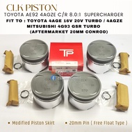 New Version CLK 4AGZE 8.0 C/R 20mm pin piston & rings set -Toyota 4AGE 16V 20V 4AFE 7AFE 4AGZE Mitsu