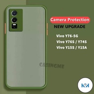 KK Slim Phone Case For vivo Y76 5G Y15S Y15A Y76S Y74S vivoY76 vivoY15S Matte Soft Shockproof Casing