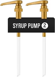 Gold Coffee Pumps (Fits Torani, DaVinci, Starbucks, Top Creamery, Allegro Syrups) Great for adding s