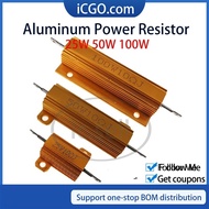 RX24 25W 50W 100W Aluminum Power Metal Shell Case Wirewound Resistor 4K 4.3K 4.7K 5K 5.1K 5.6K 6.8K 