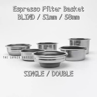 Espresso Filter Basket 51/58mm Single, Double and Blind Basket | Non-Pressurized Portafilter Basket