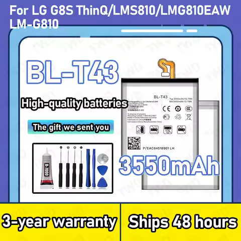 BL-T43 Large capacity Battery For LG G8S ThinQ/LMS810/LM-G810 Batteries New High Quanlity+Free Tools