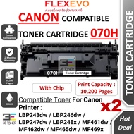 2 Units Compatible 070H CRG070H 070 CRG 070H Toner 070H Cartridge With Chip For LBP243dw LBP246dw LB