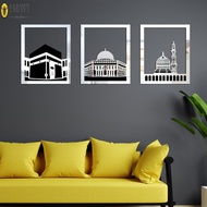 Elegant Ramadan Acrylic Mirror Sticker for Wall Decoration Self Adhesive Design