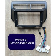 Frame rush 9 inch frame tv android rush 2018 up with oem cable