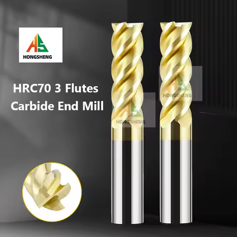 4Flutes HRC70 Carbide End Mill Alloy Tungsten Steel Milling Cutter Endmills For Stainless Steel Tita