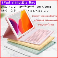ภาษาไทย คีย์บอร์ดไอแพด แป้นพิมพ์ Bluetooth ของ iPad case ipad air1 / air2 9.7 gen7 10.2 Air3 10.5 gen6 9.7 เคส ipad สำหรับ ipad คุณภาพสูง