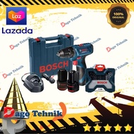 Bosch mesin Bor baterai bosch  GSR 120 Bor Besi Cordless 12V - 2 Baterai