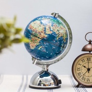 5吋亮面衛星原貌金屬底座地球儀(附燈/中文版)
