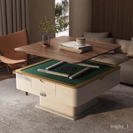 🚢Electric Lifting Coffee Table Mahjong Table Automatic Household Mute Light Luxury Rock Plate Dining Table Multi-Functio