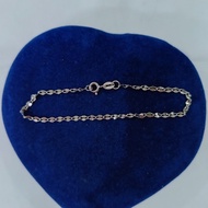 GELANG BIJI TIMUN PERAK ASLI/GELANG SIMPLE PERAK ASLI 925 LAPIS MAS 18 K