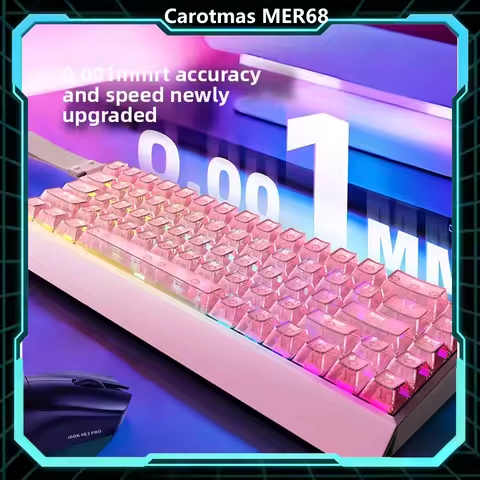 CAROTMAS Mercury68 8K68 Magnetic Axis Keyboard Zero Dead Zone Hot-Swappable RGB 0.004mm Actuation Fo