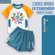 Deformed Car Police Car Children Cartoon Swimsuit Boy Swimsuit Split Quick-Drying Swimsuit