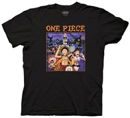 One Piece Men's Short Sleeve T-Shirt Luffy & Crew W/Gecko Moria Thriller Bark Pirates Officially Lic