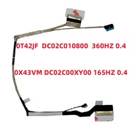 LCD Cable Screen DisplayPort Cable Replacement for Dell Alienware m17 r7/r5 m15/r7 08hmpj 0t42jf 0x4