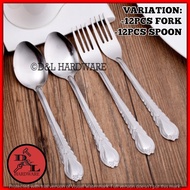 D-2044 1 Dozen/12PCS Silverware Spoon & Fork Set