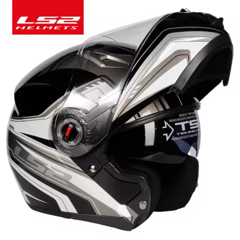 LS2 FF370 Flip Up Motorcycle Helmet Personalised Dual Lens Capacete LS2 Modular Helmets Motorbike Ra