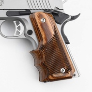 ALTAMONT 1911 Grips - Fingergroove - Full Size 1911 Real Wood Gun Grips w. Ambi Safety fits most Com