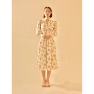 THE19CLUB - Pleated floral cotton Dress - Dilys Dress