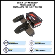 Kia Rondo Frixa Brake Pad (Front FPK25 / Rear FPK25R)