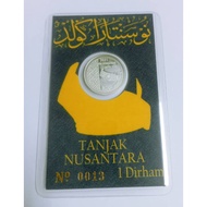 Tanjak Nusantara 1 dirham, Perak 999 card certificate