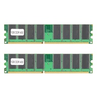 Sakurabc 2Pcs 1GB DDR Laptop Desktop Memory RAM 400Mhz PC-3200 2.6V 184Pin for