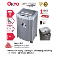 OKYO 2325 Heavy Duty Paper Shredder (Cross Cut) 4 x 40mm  - 23 Sheets 30 Liters (Cross Cut, Paper Shredder, Shredder Mac