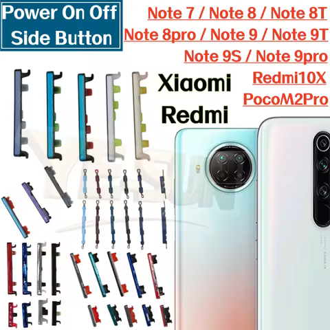 Power On Off Side Volume Button For Redmi Note 7 Note 8 Note 8T Note 8pro Note 9 Note 9T Note 9S Not