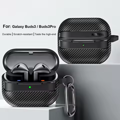 New Carbon Fiber Earphone Protective Cover For Samsung Galaxy Buds 3 / Buds 3 Pro/ Buds3 FE Cover Ac