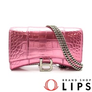 Balenciaga Hourglass 迷你鏈條錢包 656050 1S4NY 壓花皮革女士單肩包

粉紅色 [全新未使用]