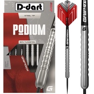 GOAT STEEL TIP DARTS - 24G PODIUM SILVER 80% Tungsten DART SET ORIGINAL STEEL DART