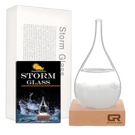 Botol Ramalan Cuaca Storm Glass - Barometer Bola Salji, Stesen Cuaca Ribut Awan, Peramal Cuaca Hiasa