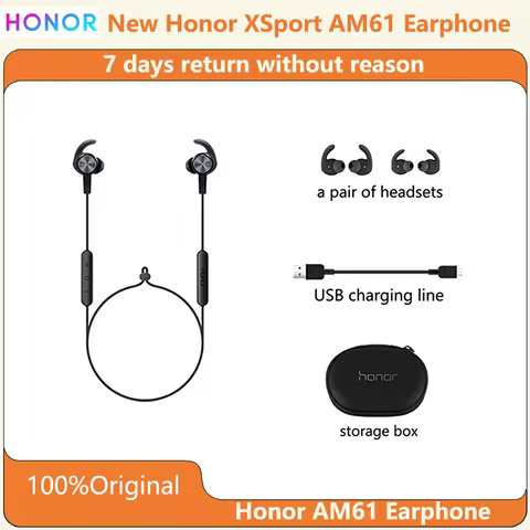Original Honor XSport AM61 Earphone Bluetooth Wireless Connection with Mic In-Ear Style Charge Easy 