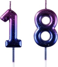 AOOLADA 18 & 81 Birthday Candle, 18th & 81st Cake Candles, Number 18 & 81 Birthday Candles for Cake
