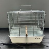 日本製 HOEI 不銹鋼外出鳥籠 小型寵物鳥（高26X29X22cm/原價$350購自日本Amazon）
