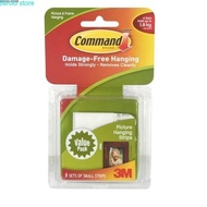 Terbaru Lem Dinding /3M Strip Command Small Picture Hanging - 8 Pc