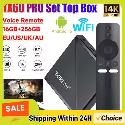 Smart TV Box TX60 PRO Android 10 TV Box 16GB 256GB Media Player 14K 2.4G/5G Dual WiFi Set Top Box An