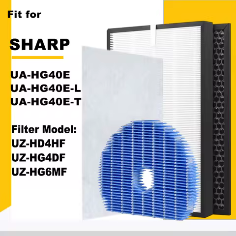 UZ-HD4HF UZ-HG4DF UZ-HG6MF HEPA Carbon Filter Replacement for Sharp Air Purifier UA-HG40E UA-HG40E-L