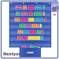 NEXTYOO Standards Pocket Chart, Educational Large Classroom Pocket Chart, Durable Class Schedule Cha