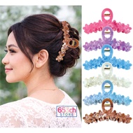 JASMIN - 632-L JEDAI CANTIK MELATI MINI STACKED 7 LARGE Marble Motif Viral Hair Clips Per DOZEN 12 P